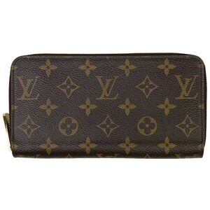 Louis Vuitton Zippy Wallet Compartment Round Zip Long Brown